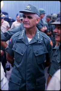 New Port, Vietnam. Queen's Cobra Arrival in Vietnam. General William C. Westmoreland, Commanding General, MACV... - NARA - 530616 photo