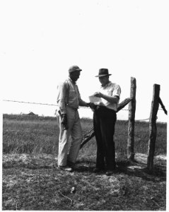 Newberry County, South Carolina. Peter Kinard and RR supervisor talking over plan of work. - NARA - 522804