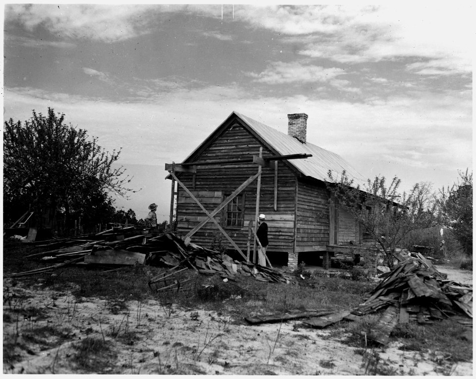 Newberry County, South Carolina. Tenant home on permanent farm being rehabilitated by CCC Camp F-6 o . . . - NARA - 522803