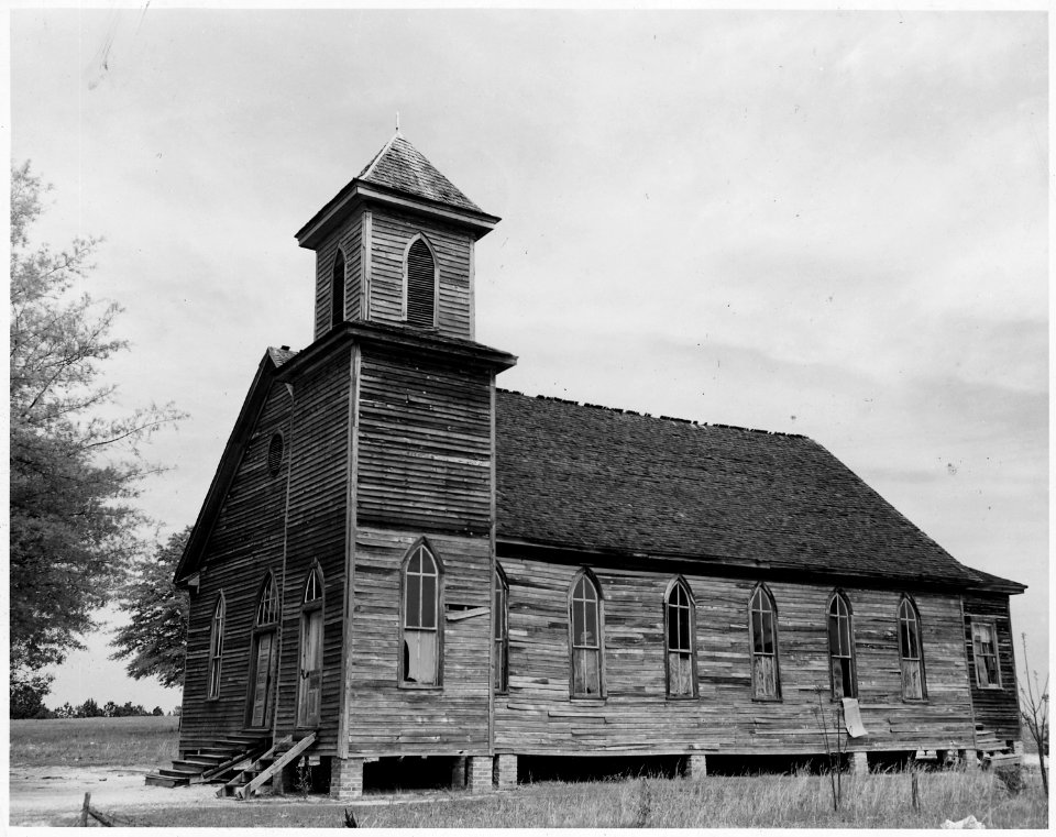 Newberry County, South Carolina. View of (African-American) church in thinly populated areas of New . . . - NARA - 522785