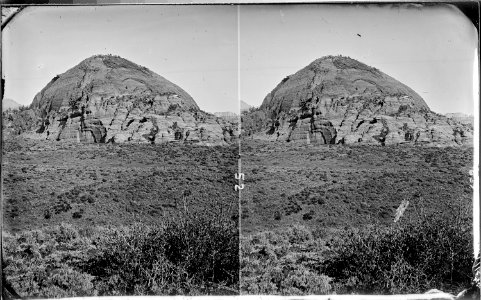 No title. Large rounded rock formation. Maybe the Powell Rock^ Old nos. 439, 466, 651, 457. - NARA - 517896