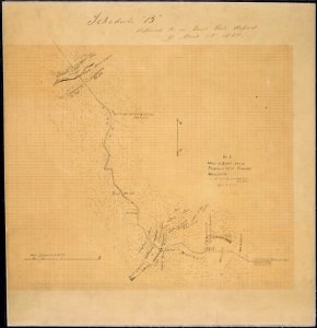 No. 1. Map of Road from Pleasant Hill towards Mansfield. Surveyed by Lieut. E. C. Miles, Assistant Engr., April 7, 1864. - NARA - 305635