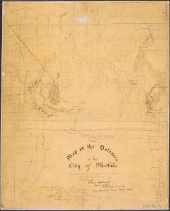 No. 4. Map of the Defences of the City of Mobile. Drawn under the direction of Lieut. Col. V. - NARA - 305758
