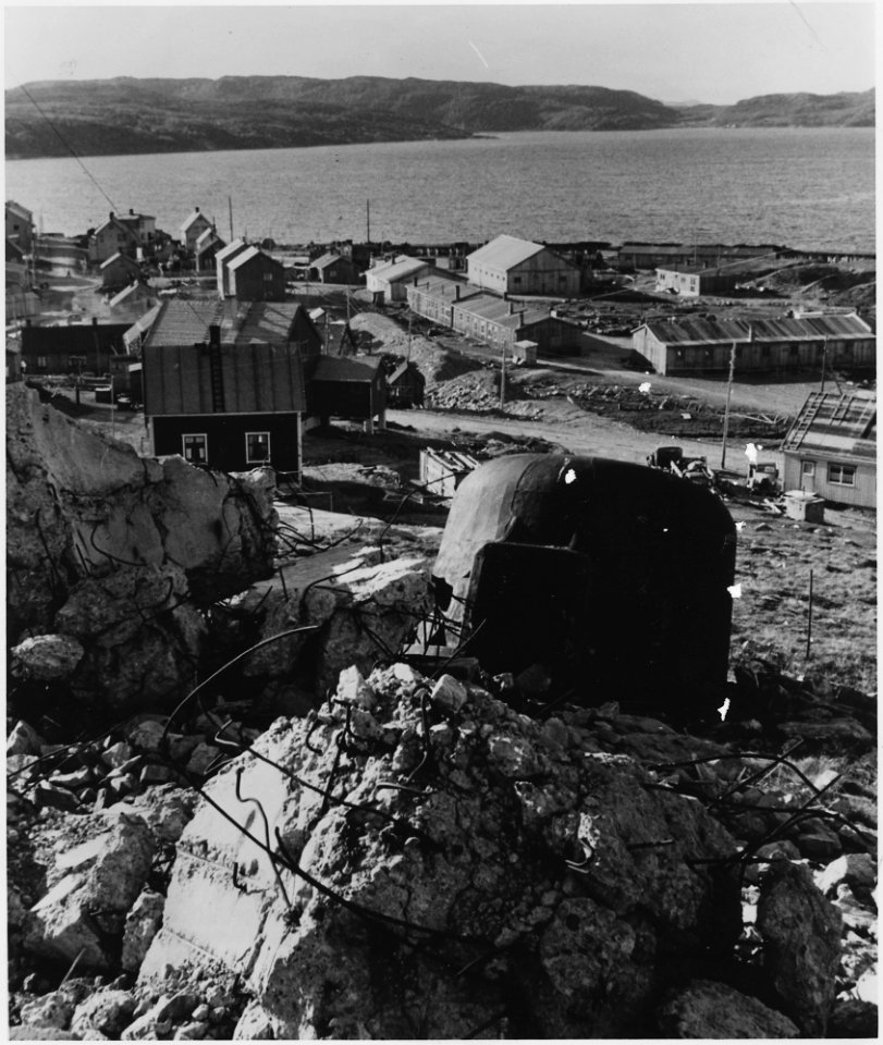 Norway. Four hundred miles north of the Arctic circle, and only ten miles from the Russian border, in the twin towns... - NARA - 541748