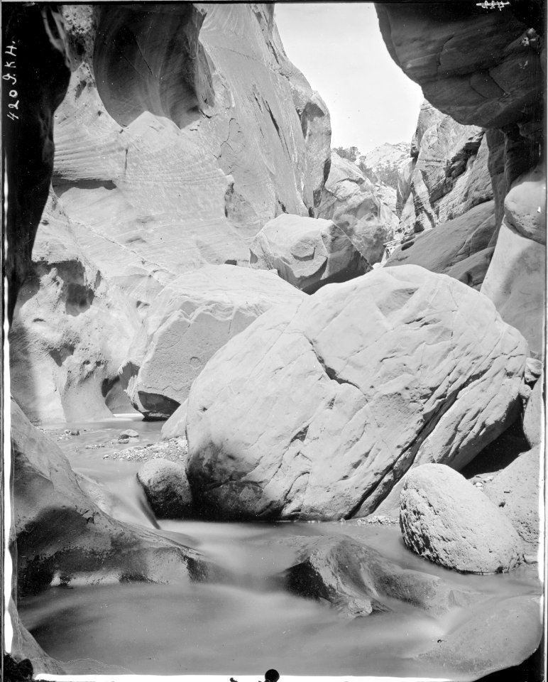 Old Time rocks. Tantalus Creek, Aquarius Plateau, Wayne County, Utah. Old Nos. 274, 414, 424. Hillers Photo., 1871 ... - NARA - 517788