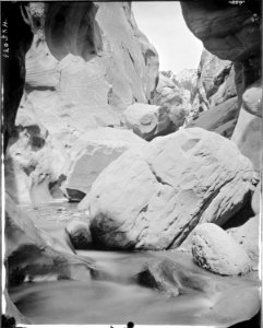 Old Time rocks. Tantalus Creek, Aquarius Plateau, Wayne County, Utah. Old Nos. 274, 414, 424. Hillers Photo., 1871 ... - NARA - 517788