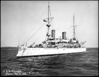 Olympia (Cruiser 6). Port bow, 02-10-1902 - NARA - 513012