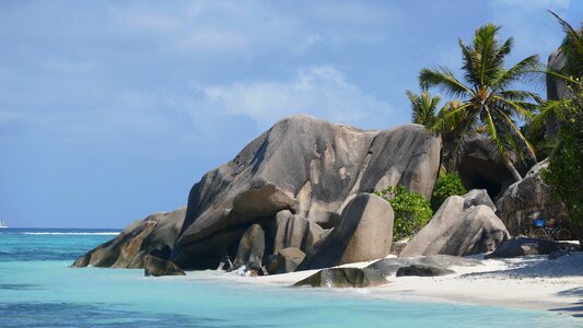Indian ocean island granite rock photo