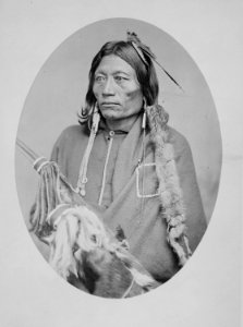 Pacer (Peso, Essa-queta), a Kiowa-Apache chief, half-length, seated, wearing earrings, 1868 - 1874 - NARA - 518914 photo