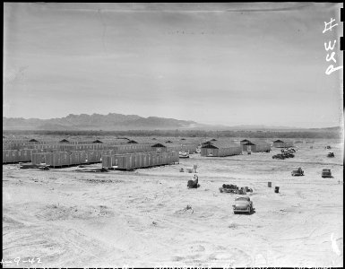 Parker, Arizona. View of quarters under construction for evacuees of Japanese ancestry at War Reloc . . . - NARA - 536265