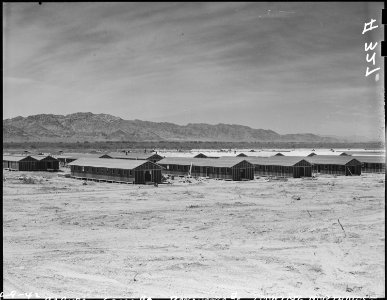 Parker, Arizona. View of quarters under construction for evacuees of Japanese ancestry at War Reloc . . . - NARA - 536263