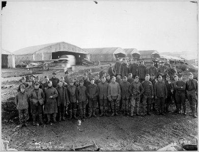 Personnel, 3d Motor Mechanics-1st Air Depot. Colombey, France, circa 1918. Air Service Photographic Section. - NARA - 512859