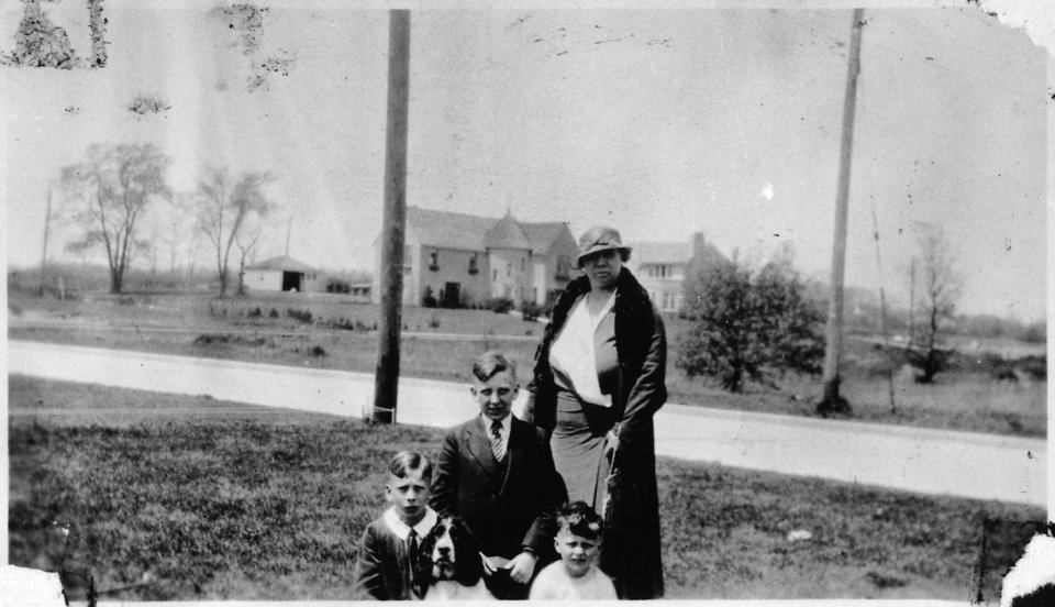 Photograph of Adele (Ayer) Gardner with Grandsons Thomas G. Ford, Richard A. Ford, and James F. Ford - NARA - 186908