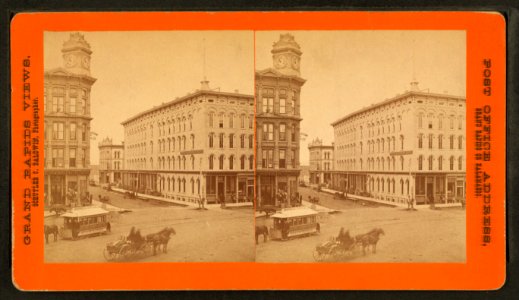 Parish block around Sands Hotel, by Baldwin, Schuyler C. (Schuyler Colfax), 1823-1900