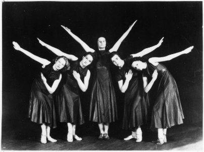 Photograph of Betty Bloomer Dancing with Four Other Young Women - NARA - 187010