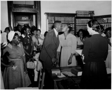 Photograph of a Wedding in the Harmony Community in Putnam County, Georgia - NARA - 521256 photo