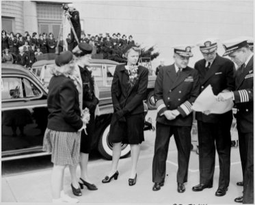 Photograph of Admiral Chester Nimitz and his family, taken on the occasion of the celebration held in Washington... - NARA - 199198