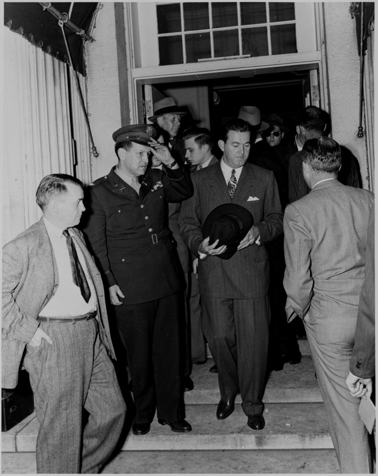 Photograph of Democratic National Committee Chairman Robert Hannegan and General Harry Vaughan (an aide to Mr.... - NARA - 199064