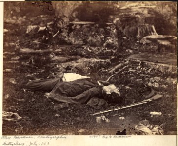 Pennsylvania, Gettysburg. A Sharpshooter's Last Sleep - NARA - 533314 photo