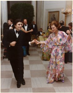 Photograph of First Lady Betty Ford and Edward Vilella Dancing, Following the Departure of Prime Minister and Mrs.... - NARA - 186805 photo