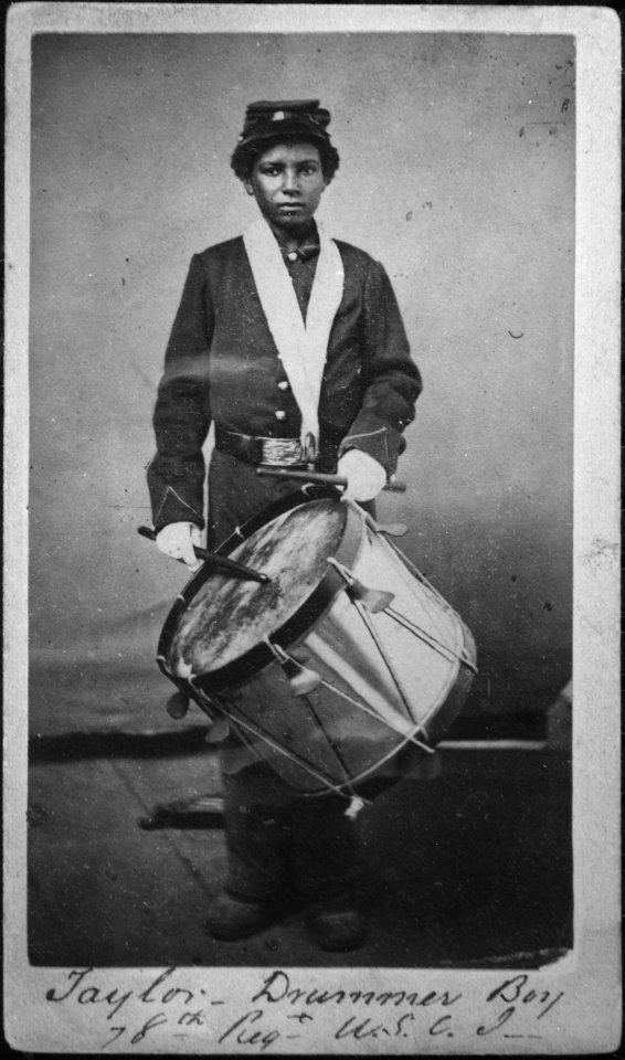 Photograph of a Drummer Boy with the United States Colored Infantry - NARA - 533233