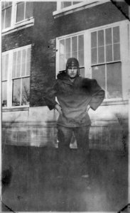 Photograph of Gerald R. Ford, Jr., in his Grand Rapids South High School Football Uniform - NARA - 186924