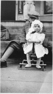 Photograph of Gerald R. Ford, Jr., with his Half-Brother Richard Dick Ford, on the Front Steps of their Grand... - NARA - 186934 photo