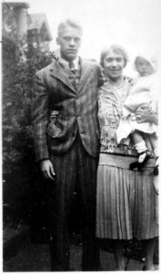 Photograph of Gerald R. Ford, Jr., with his Mother Dorothy Gardner Ford and Half-Brother James Jim Ford - NARA - 186940 photo