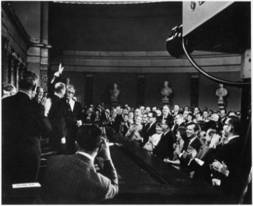 Photograph of House Republicans Showing their Approval for Newly-Elected House Minority Leader Representative Gerald... - NARA - 187017
