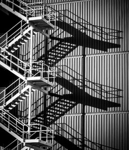 Library rotterdam stairs monochrome