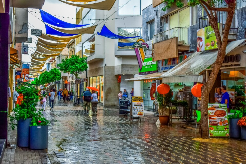 Tourist rainy day sudden rain