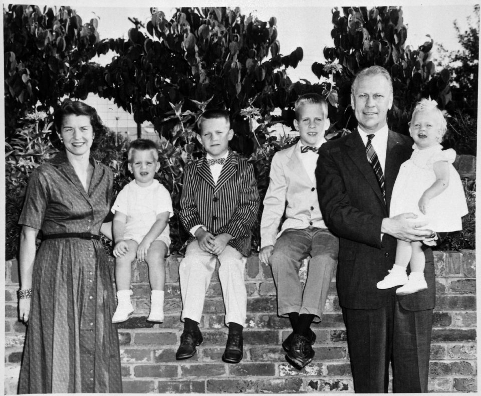 Photograph of Representative Gerald R. Ford with his Wife Betty and Their Children - NARA - 186870