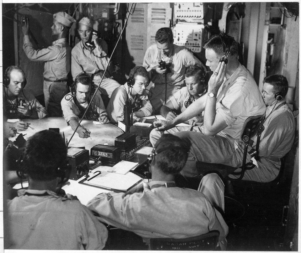 Photograph of the USS Lexington Chart Room - NARA - 520800