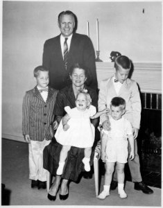 Photograph of Representative Gerald R. Ford with his Wife Betty and Their Children - NARA - 186863 photo