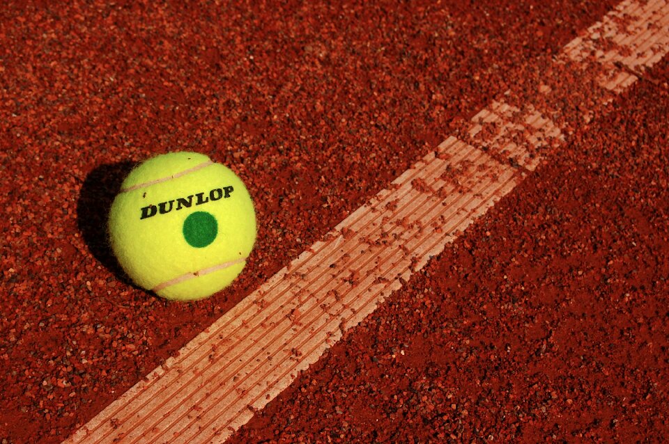 Tennis court ball sports