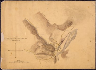 Plan of the Battlefield at New Creek, W. Va., August 4th, 1864. - NARA - 305718