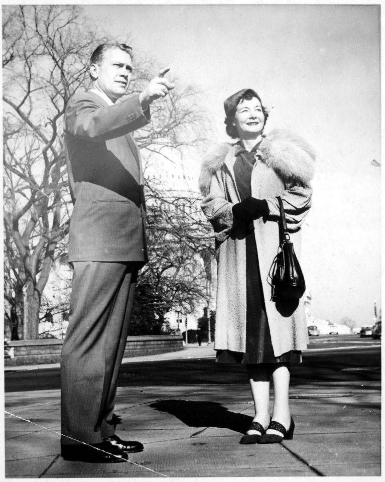 Photograph of Representative Gerald R. Ford Pointing Out a Site to a Constituent in Washington, D.C. - NARA - 186879