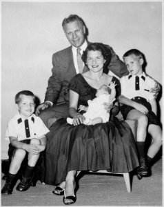 Photograph of Representative Gerald R. Ford with his Wife Betty and Their Sons - NARA - 186866 photo