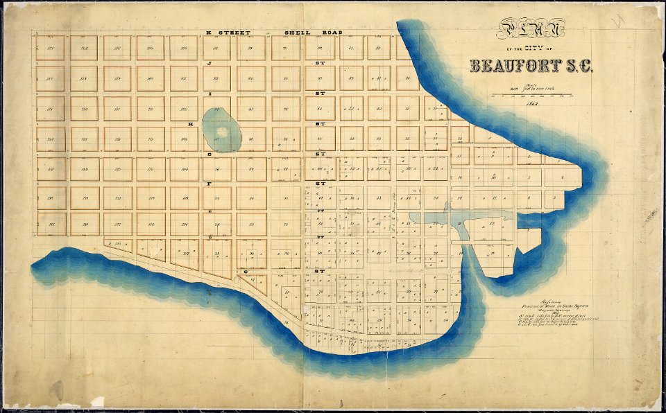 Plan of the City of Beaufort, S.C., as allotted by U.S. Tax Commissioners for the District of South Carolina... - NARA - 305619