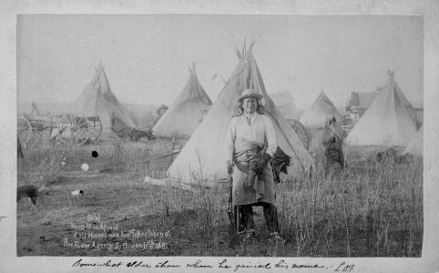 Pine Ridge Agency, Young Man Afraid of His Horses and his tepee taken at, Jan.17, 1891 (Sioux). - NARA - 533072 photo