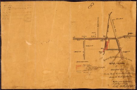 Plan of the Town of Orange C. H. Showing Roads &c. constructed therein during the winter of 1863, '64. (Compiled)... - NARA - 305700