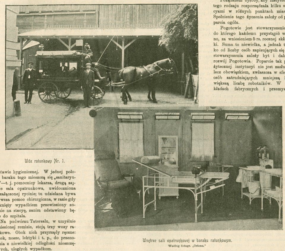 Pogotowie Ratunkowe w Warszawie Wóz ratunkowy Nr 1 Wnętrze sali opatrunkowej ... Według fotogr. Oriona (79562)