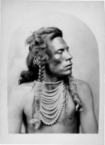 Portrait of Curley, A Crow Indian Scout with the Seventh Cavalry at the Battle of the Little Bighorn - NARA - 533090 NewEdit jpg photo