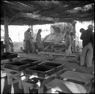 Poston, Arizona. Adobe factory at Camp Number 1 - NARA - 536633 photo