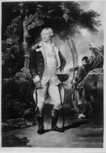 Portrait of General Nathanael Greene. Copy of mezzotint by Valentine Green, executed by J. Brown after Charles Willson P - NARA - 532905