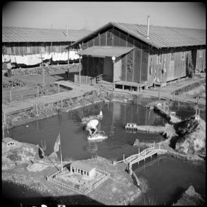 Poston, Arizona. Landscaping done by evacuee residents of Camp Number1. - NARA - 536607 photo