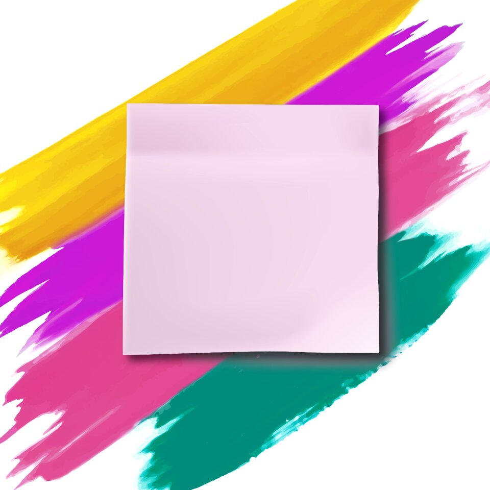 Art post it watercolour