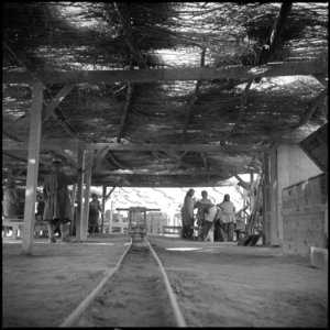 Poston, Arizona. The adobe factory at Camp Number 1 - NARA - 536625 photo