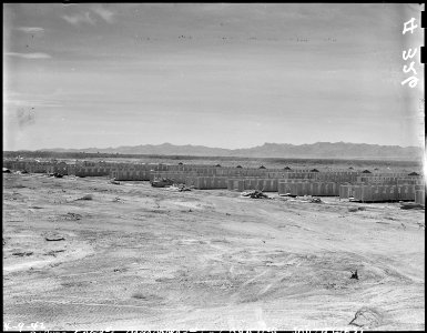 Poston, Arizona. View of quarters under construction for evacuees of Japanese ancestry at this War . . . - NARA - 536262