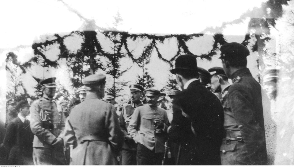 Poświęcenie i próba pierwszego polskiego samolotu (22-368)